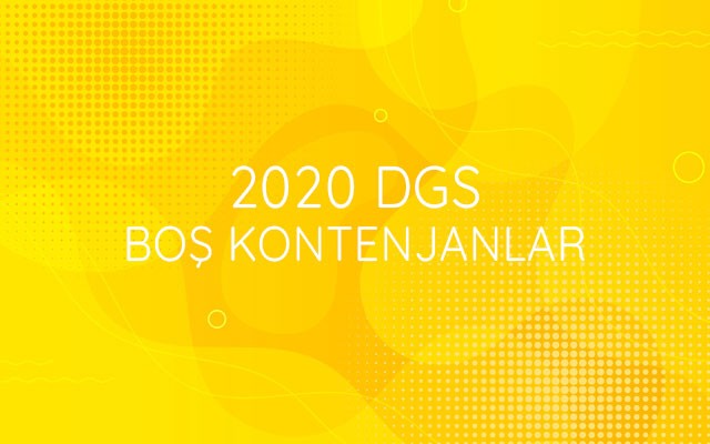 2020 DGS Boş Kalan Kontenjanlar